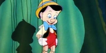 Affiche du film d'animation Pinocchio de Walt Disney sorti en 1940 montrant le personnage principal